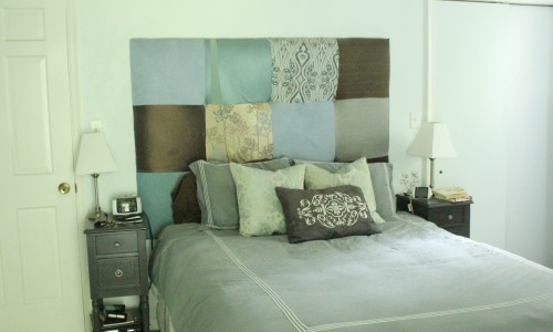 Upcycled upholstered headboard