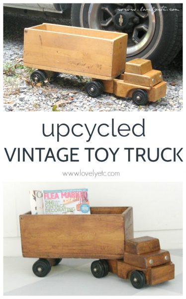 Easy way to upcycle a vintage toy truck as home decor. 