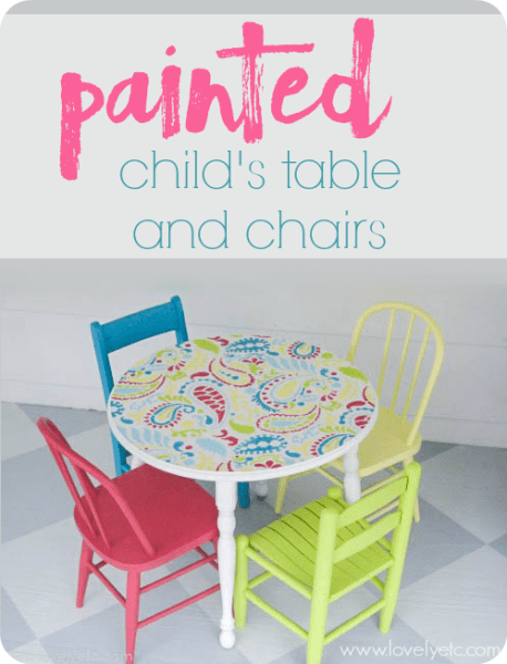 painted childrens chairs