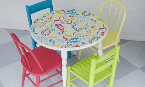 painted kids table