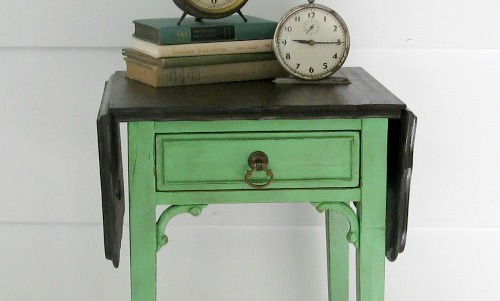 Pop of Green–side table