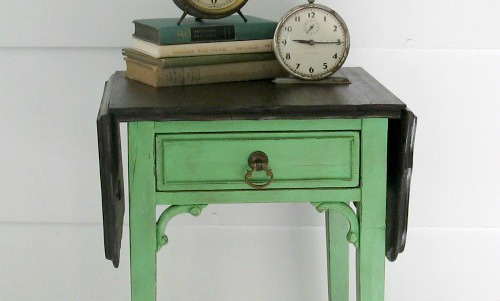 Pop of Green–side table