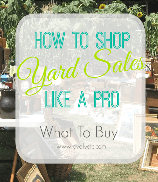 shop yard sales like a pro what to buy