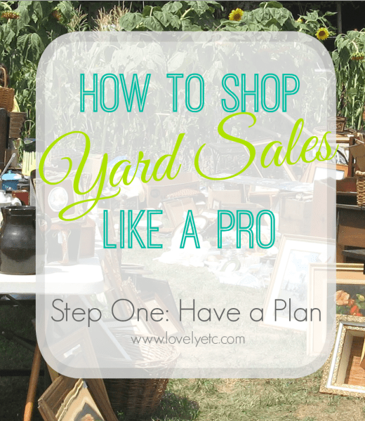 yard sale like a pro have a plan