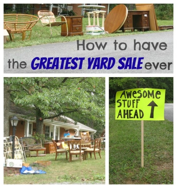 how to have the greatest yard sale ever