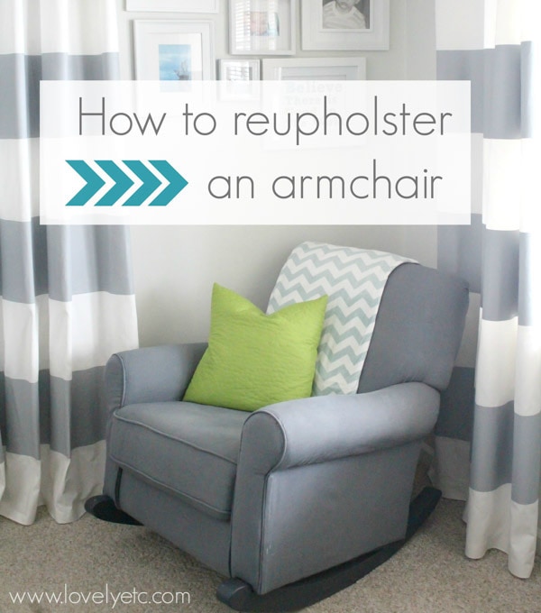 how to reupholster an armchair