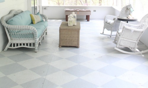 Painted Checkerboard Porch Floor: A how-to plus how it looks five years later