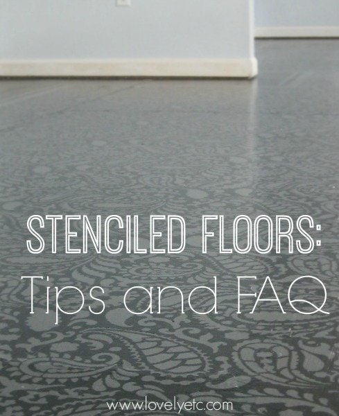 stenciled floors - tips and frequently asked questions