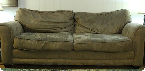 worn out sofa