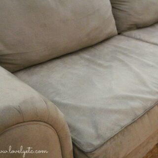 clean sofa close up