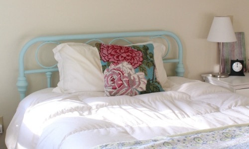 spray painted bed