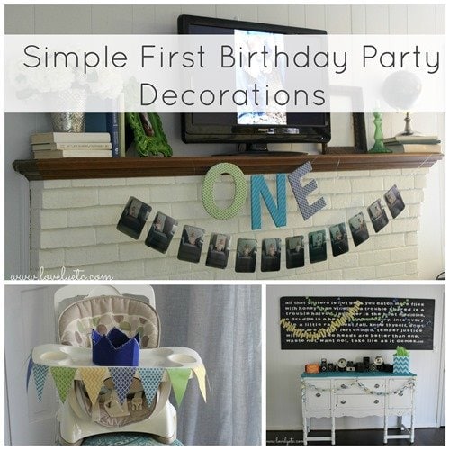 Simple first birthday party decorations