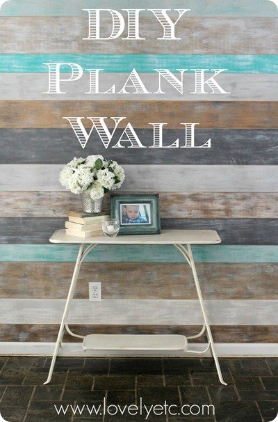 DIY Painted plank wall