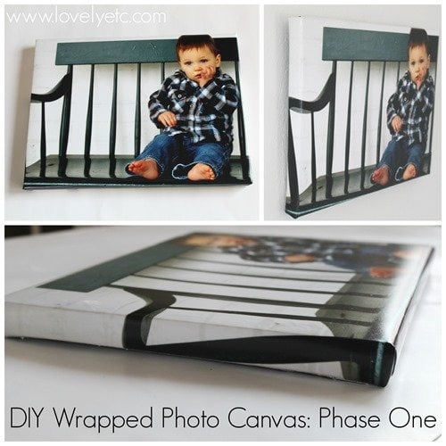 diy photo canvas with wrapped edges