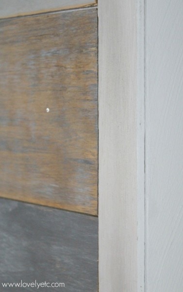 trimmed edge of plank wall