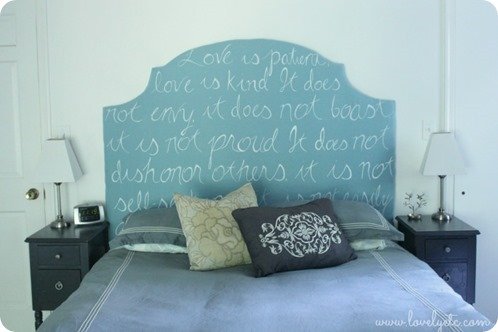 upholstered love headboard