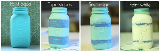 Steps for painting striped jar