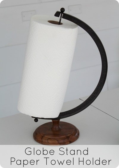 globe stand turned paper towel holder