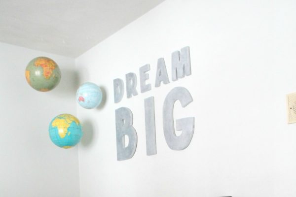 A New Use for Old Globes: Hanging Globes in the Nursery