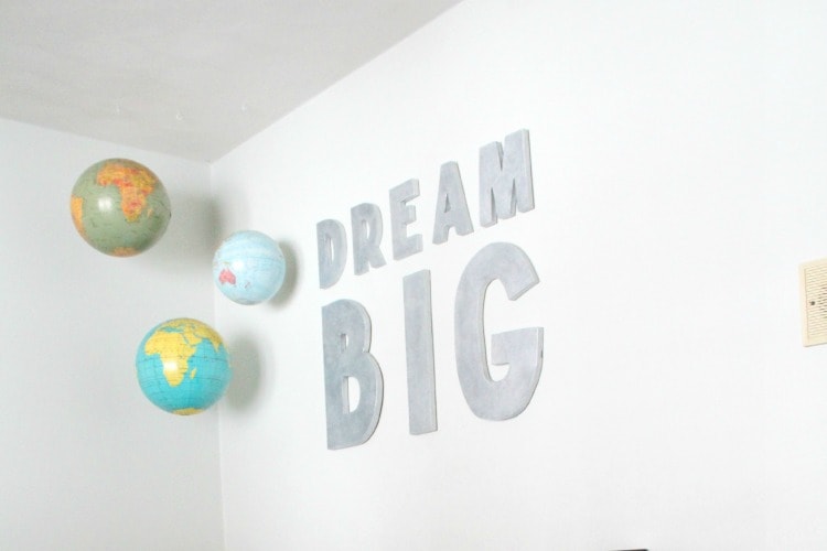 A New Use for Old Globes: Hanging Globes in the Nursery