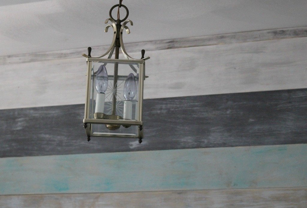 Easy And Inexpensive Diy Orb Chandelier Lovely Etc Brass Lantern Before