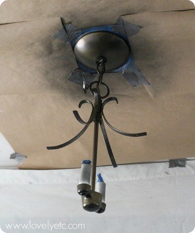 painting a light fixture the easy way