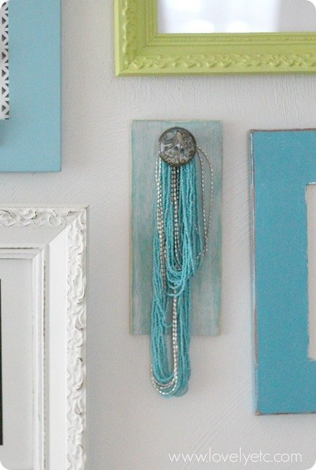 DIY necklace holder