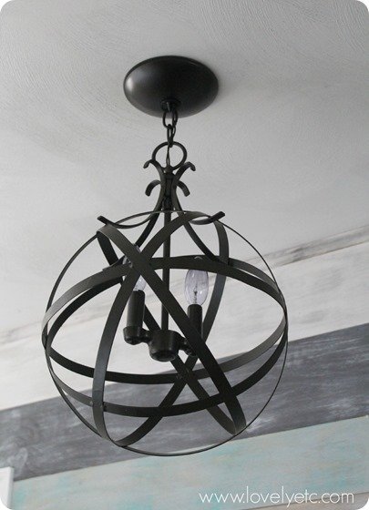 Quick and easy DIY orb chandelier