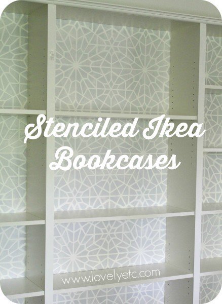 Starry Moroccan Night stencil bookcases