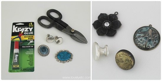 materials for making jewelry drawer pulls