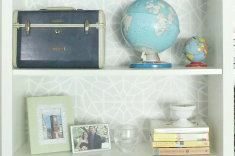 Ikea hack: Moroccan stenciled bookcases