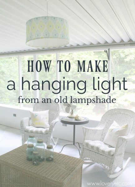 How To Make A Super Cheap Hanging Light Lovely Etc