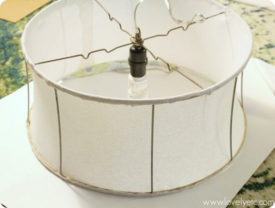 lining the inside of your lampshade