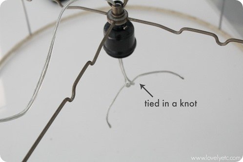 tying the wire in a knot
