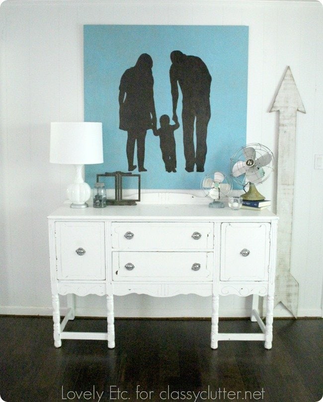 DIY family silhouette artwork