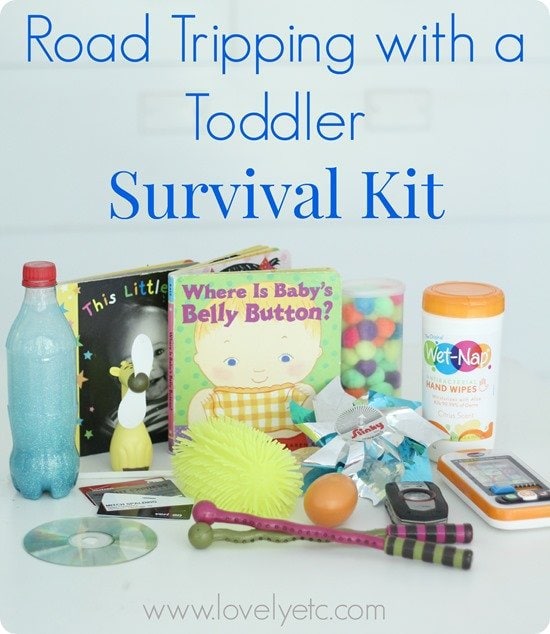 road tripping with a toddler survival kit