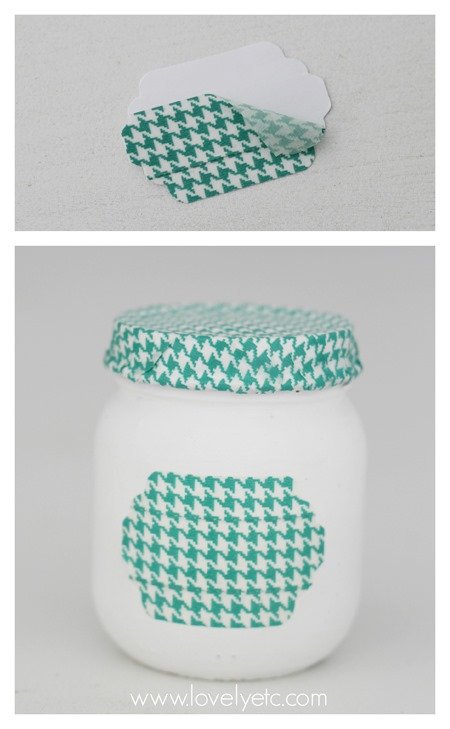 washi labled jars