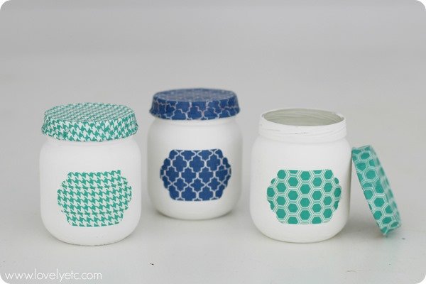 washi tape baby food jars