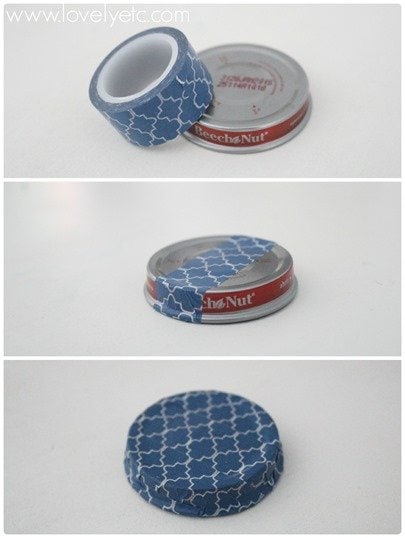 washi tape jar lid