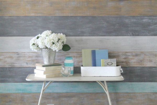 diy painted plank wall
