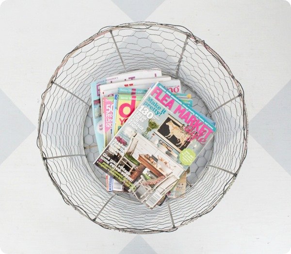 diy metal magazine basket