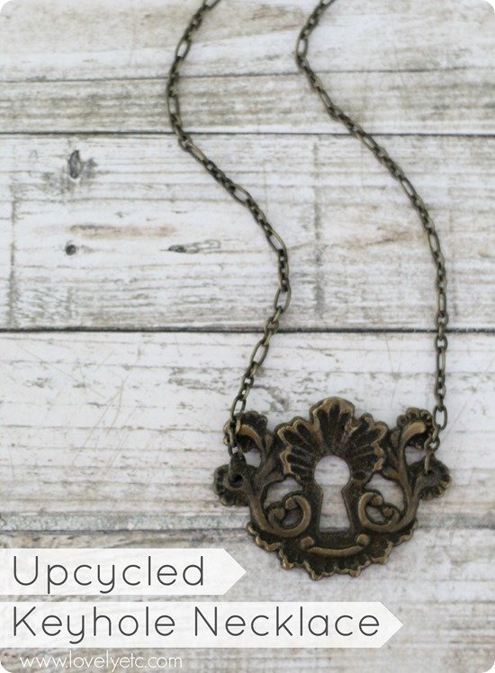 upcycled keyhole necklace