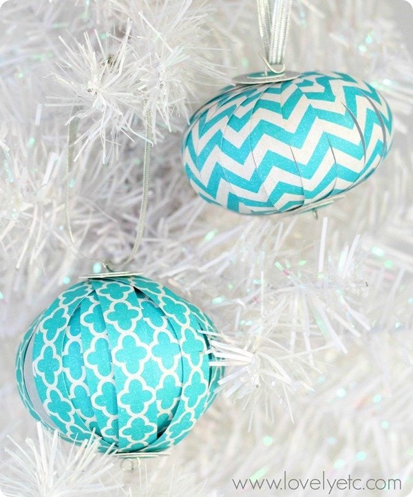 Scrapbook 3D paper ornaments.