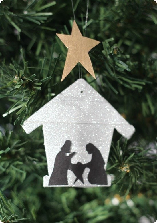 diy nativity silhouette ornament