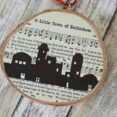 O Little Town of Bethlehem DIY Christmas Ornament