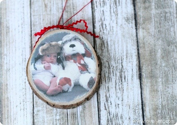 photo wood transfer ornament