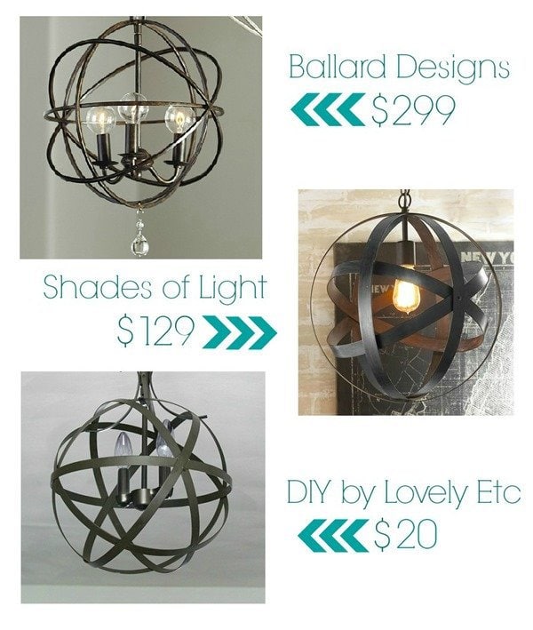 DIY orb chandelier for less