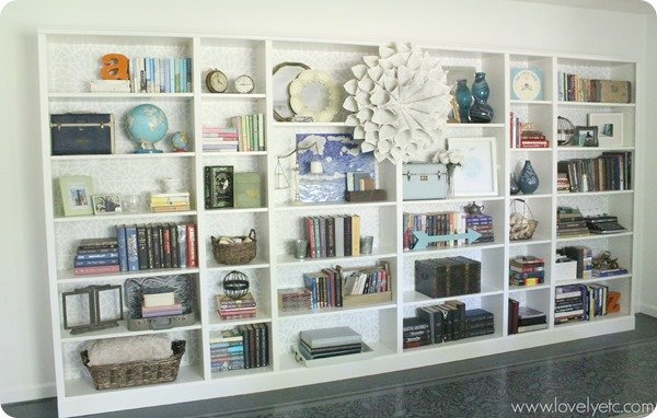 Painted bookcases