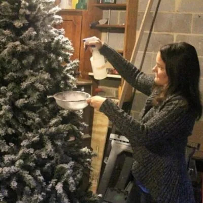 Flocked Christmas Tree DIY Tutorial