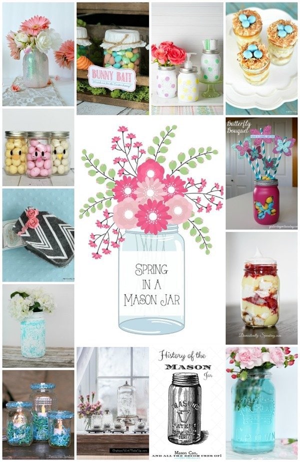 Spring in a Mason Jar Collage